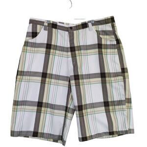 PJ Mark Traditions Men's 40 Hybrid Plaid Board Shorts Baggy Skater Surfer Beachy